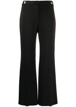 Givenchy расклешенные брюки с плетеной отделкой