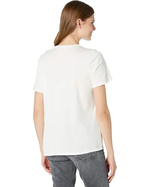 Футболка Lauren Moshi Croft Wine is My Water Vintage Tee, цвет Milk