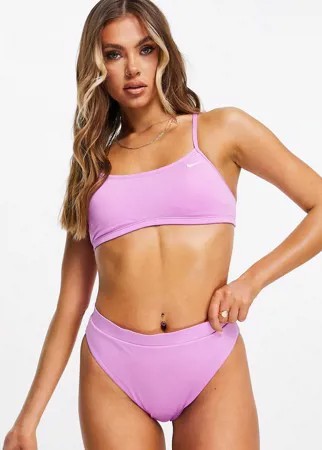 Сиреневый бикини-топ со спиной-борцовкой Nike Swimming-Фиолетовый цвет