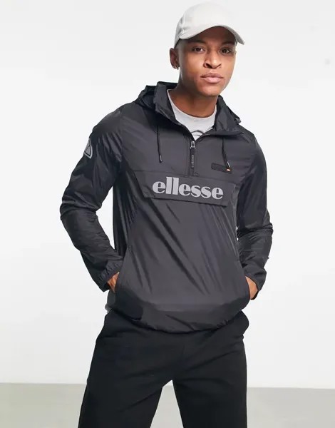 Черная верхняя куртка ellesse Ion со светоотражающим логотипом