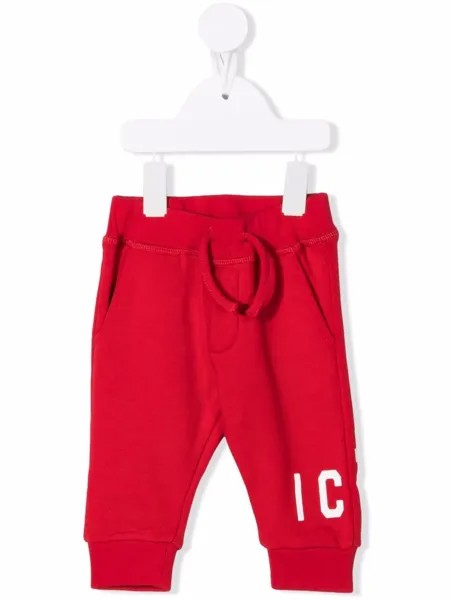 Dsquared2 Kids спортивные брюки с принтом Icon