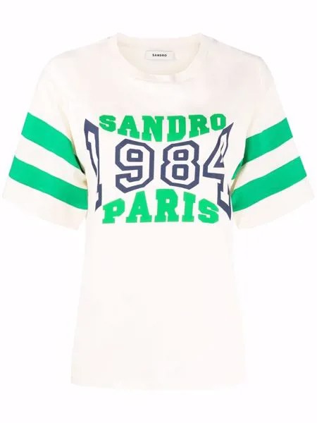 SANDRO футболка оверсайз с логотипом