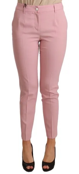 Брюки DOLCE - GABBANA Розовые шерстяные эластичные брюки с высокой талией IT40/ US6 /S Рекомендуемая розничная цена 750 долларов США