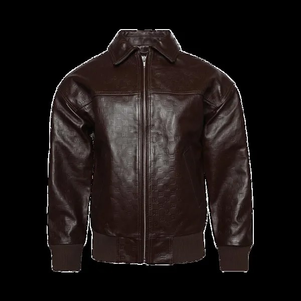 Куртка MISBHV Monogram Embossed Bandit Leather 'Brown', коричневый