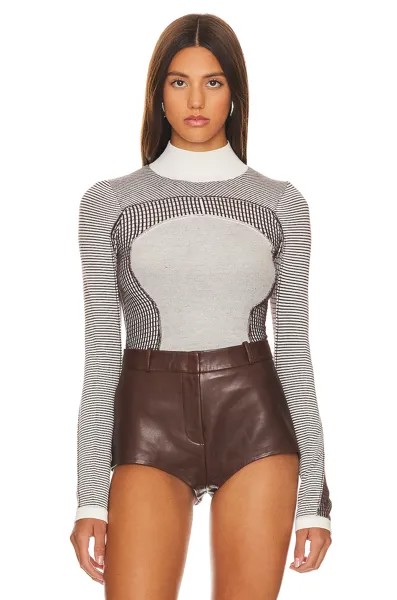 Свитер h:ours Jax Moto Turtleneck, цвет Ivory & Brown
