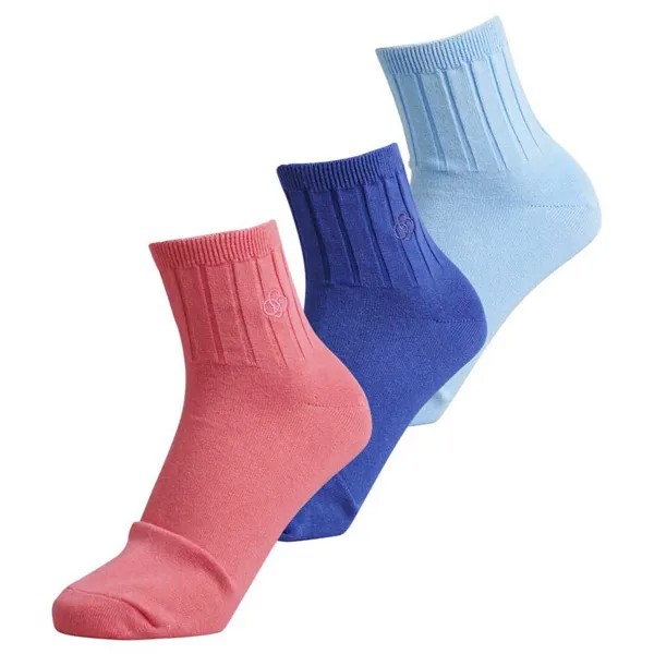 Носки Superdry Ankle 3 Pack, разноцветный