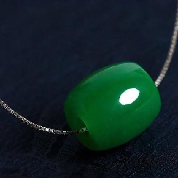 Бусины Изумрудно-зеленый корейский стиль Ювелирные изделия Нефритовое ожерелье Агат Ключица Цепочка Женское ожерелье