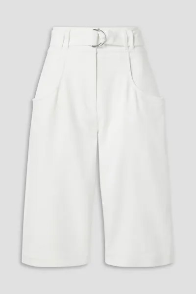 Креповые шорты с поясом Proenza Schouler, цвет Off-white