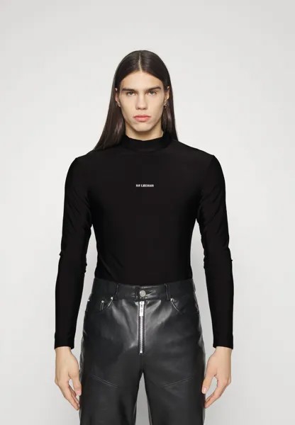 Футболка с длинными рукавами Turtleneck Logo Long Sleeve Han Kjøbenhavn, черный