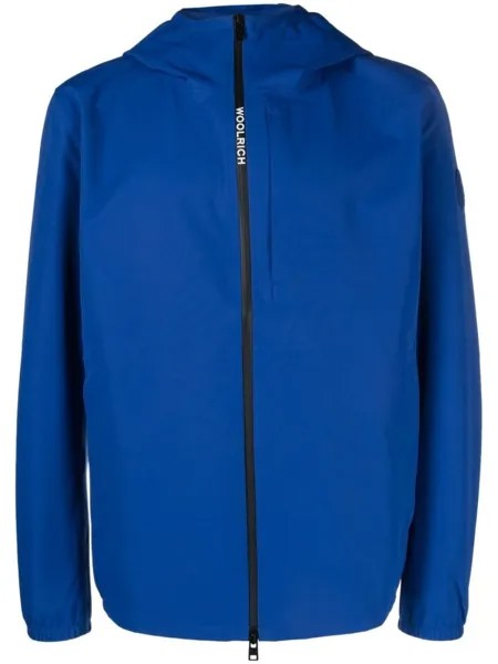 Woolrich куртка с капюшоном и логотипом, синий