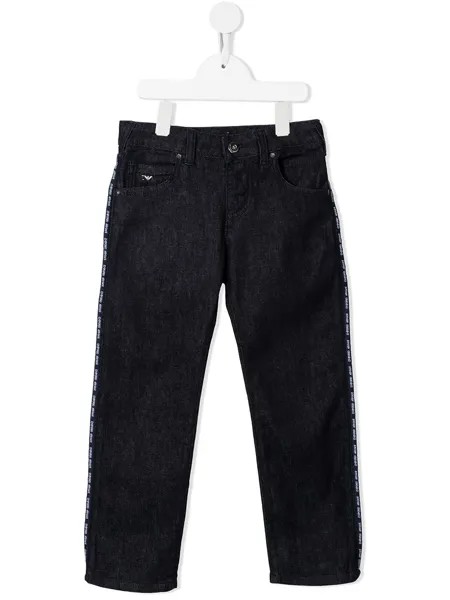 Emporio Armani Kids прямые джинсы с логотипами на лампасах