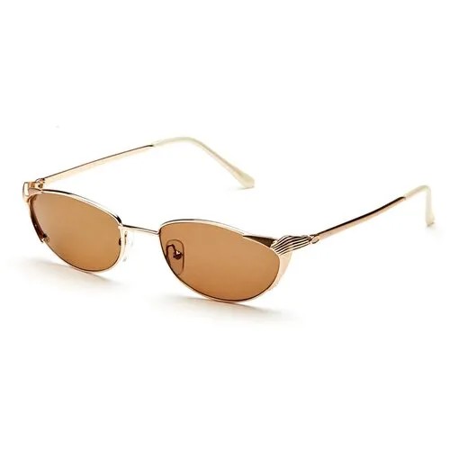 Солнцезащитные очки SPG, бабочка, оправа: металл, с защитой от УФ, для женщин, золотой