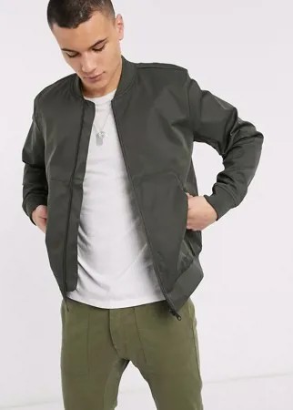 Бомбер цвета хаки Topman-Зеленый цвет
