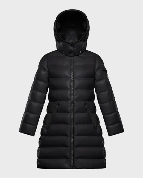 Детское длинное пуховое пальто Moka Moncler, цвет Black