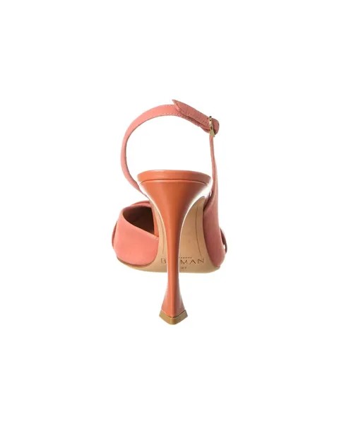Alexandre Birman Асимметричные туфли Clarita 100 из кожи и замши с пяткой на пятке, розовый