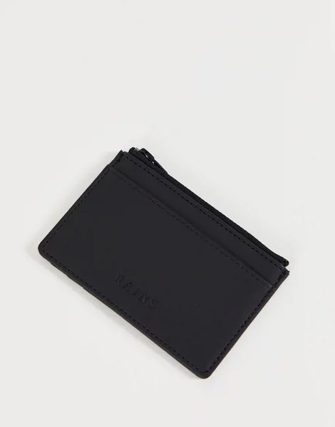 Черный бумажник на молнии RAINS 1645-Черный цвет