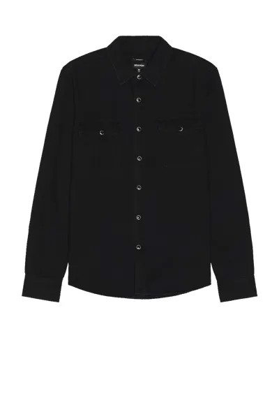 Рубашка Brixton Wayne Long Sleeve, цвет Washed Black