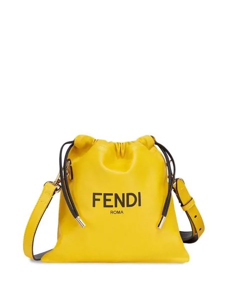 Fendi сумка на плечо с кулиской и логотипом