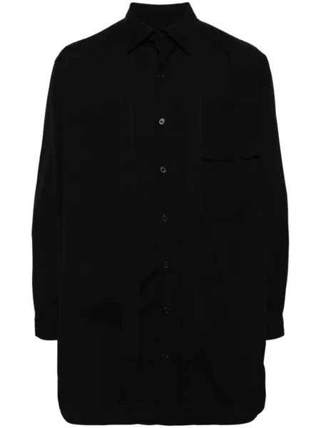 Рубашка с классическим воротником Yohji Yamamoto, черный