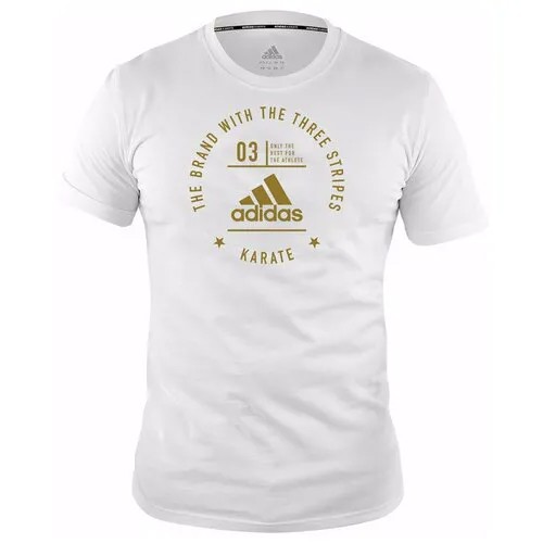 Футболка The Brand With The Three Stripes T-Shirt Karate бело-золотая (размер L)