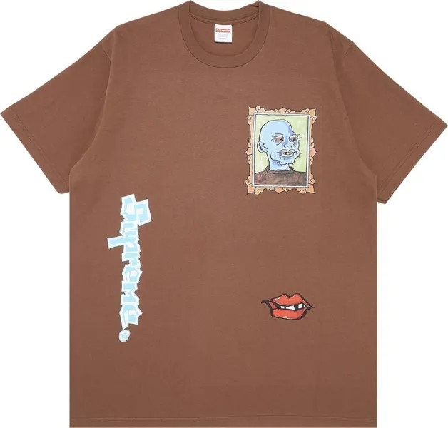 Футболка Supreme Gonz Portrait Tee 'Brown', коричневый