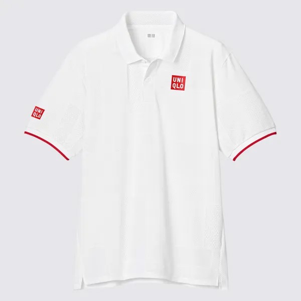 Рубашка поло DRY-EX Kei Nishikori London 2022 Uniqlo, белый