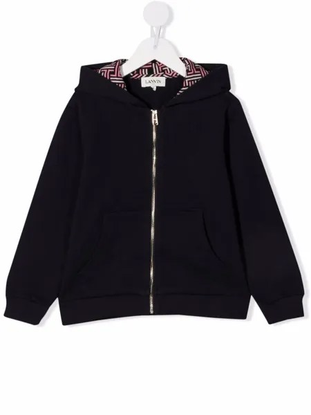 LANVIN Enfant худи на молнии с принтом