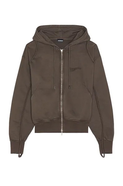 Свитер Jacquemus Le Camargue Zippe, цвет Dark Brown