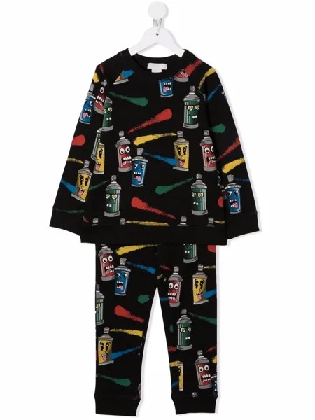 Stella McCartney Kids комплект из толстовки и брюк с графичным принтом