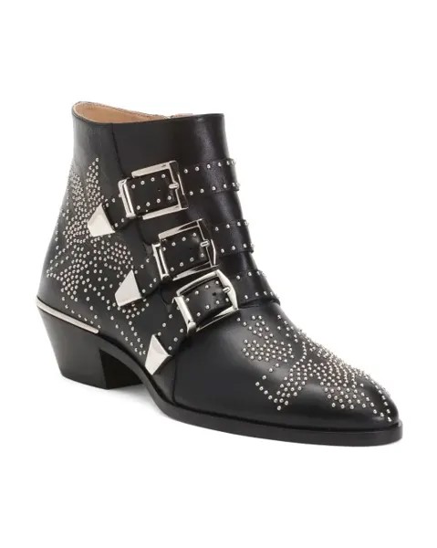 Кожаные ботильоны Susanna Made In Italy Chloe, черный/серебряный
