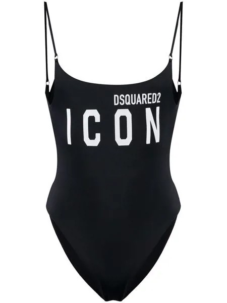 Dsquared2 слитный купальник Icon с принтом