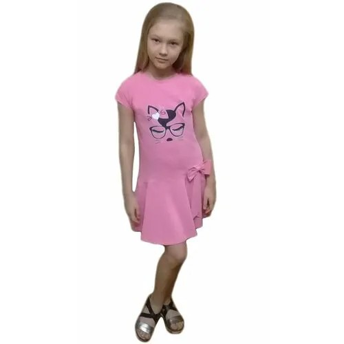 Платье Эврика, размер 116-60-54, розовый