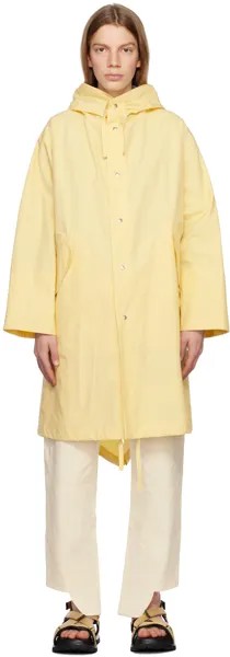 Желтое пальто с принтом Jil Sander
