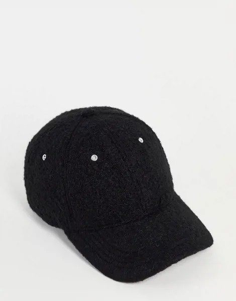 Черная кепка из искусственного меха Topman-Черный цвет