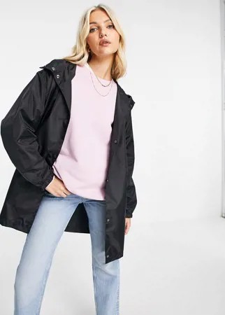 Черный дождевик в стиле oversized ASOS DESIGN-Черный цвет