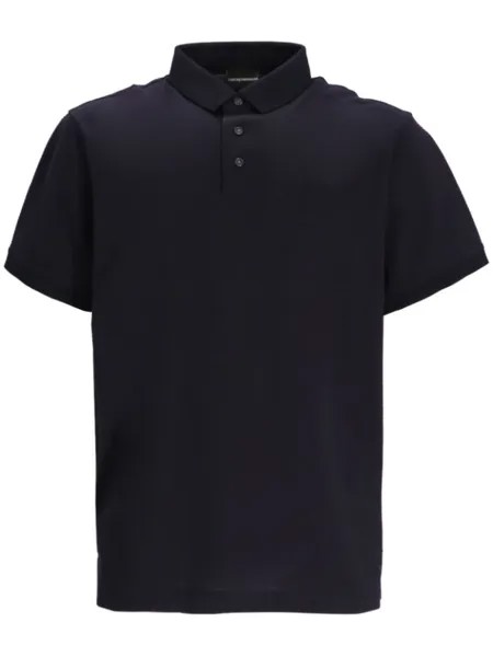Emporio Armani рубашка поло на молнии, синий