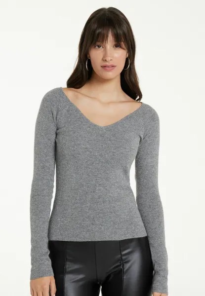 Вязаный свитер Tezenis, цвет grau grey wool blend