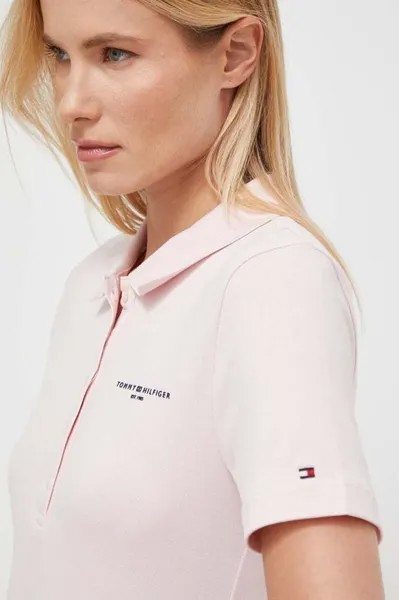 Рубашка поло Tommy Hilfiger, розовый