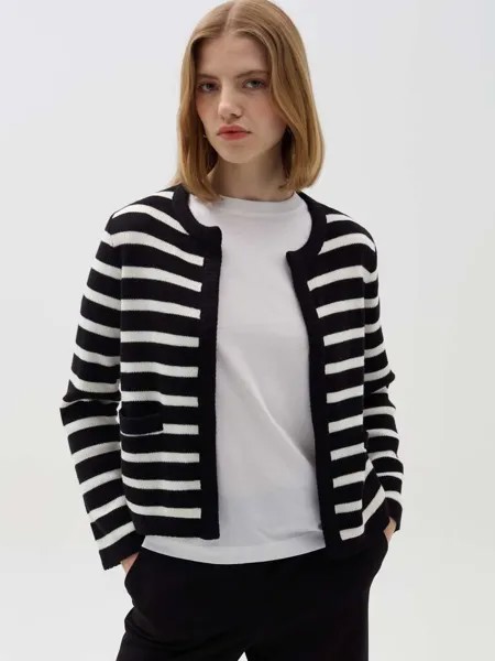 Открытый жакет-кардиган в полоску Ovs, цвет white/black