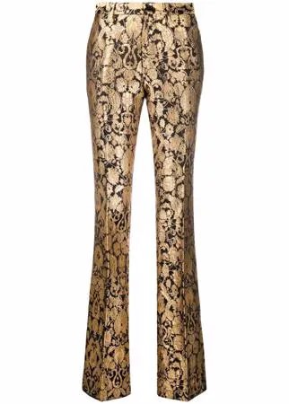 ETRO жаккардовые брюки с эффектом металлик