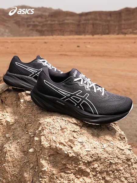 Кроссовки мужские Asics Gel-Pulse 15 с сеткой, черный / зеленый