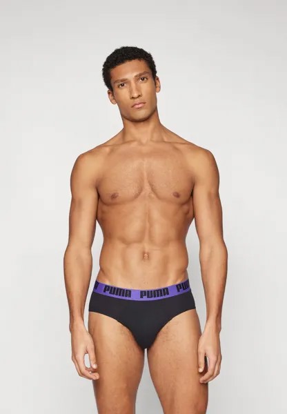 Трусы MEN EVERYDAY BRIEF 2 PACK Puma, цвет violet/black