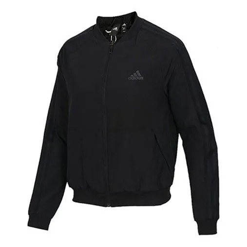 Толстовка с капюшоном бомбер спортивная куртка Adidas, черный