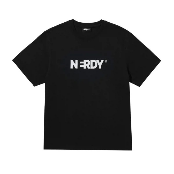 NERDY Blank Big Logo Short Sleeve T-Shirt Black