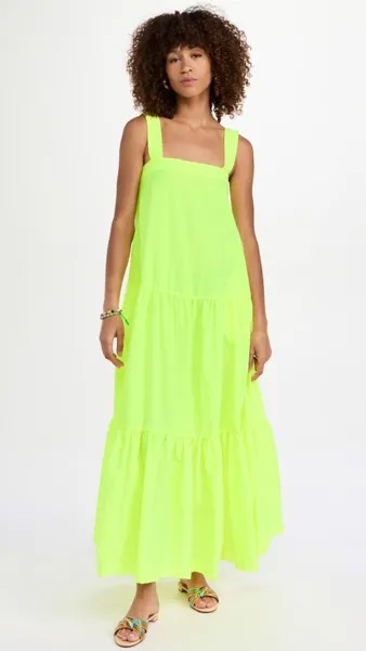 Платье Mira Mikati Tiered Strappy with Flower Buttons, желтый