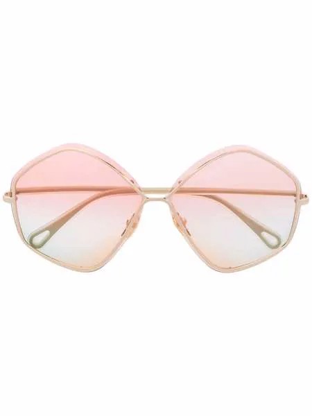 Chloé Eyewear солнцезащитные очки Layha в геометричной оправе