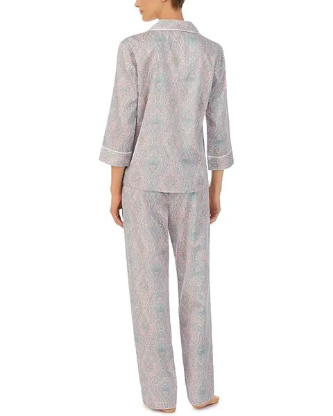 Пижамный комплект LAUREN Ralph Lauren Sateen 3/4 Sleeve PJ Set, цвет Paisley