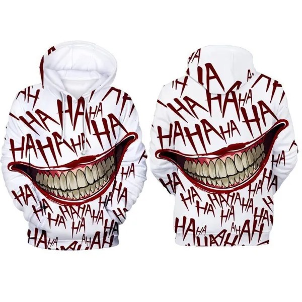 HA HA HA 3D Печать Hoodies для пары Одежда