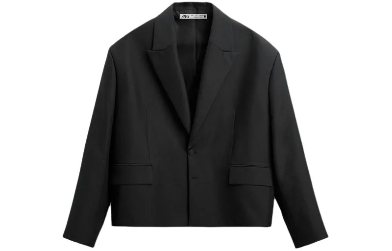 Деловой костюм мужской черный Zara, черный