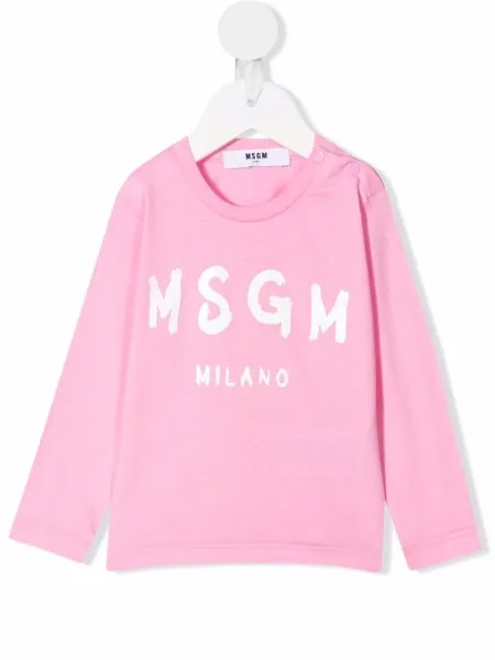 MSGM Kids футболка с логотипом